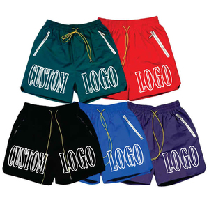 Shorts de course pour hommes en polyester respirant à séchage rapide, taille élastique confortable, prix de gros, été - Product Image 6