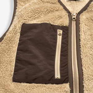 Gilet en polaire Sherpa, respirant, coupe-vent, fermeture éclair intégrale, grande taille, service OEM, couleur et logo personnalisables - Product Image 5