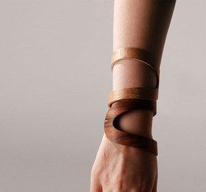 Customized Wooden & Brass Bangle For Party Festive Wedding Wrist Bangle Vintage Fashion Jewelry Accessory Wooden Cuff <b>Bracelets</b> - Product Image 2