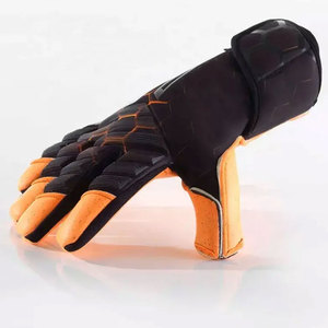 Gants de gardien de but de football, à doigts entiers, vert néon, respirants, antidérapants, fermeture auto-agrippante, unisexe - Product Image 3