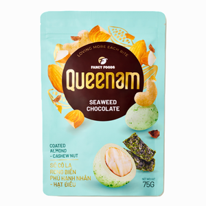 Venta al por mayor de fábrica: Dragees de chocolate con algas marinas, almendras y anacardos recubiertos de chocolate, 75g, snacks HALAL, OEM/ODM, ¡gran oferta a buen precio! - Product Image 1