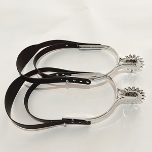 Espuelas de Vaquero Ligeras de Plástico Marrón que se Fijan a las Botas, Espuelas de Metal Resistentes con Acabado Pulido y Correas Ajustables - Product Image 2
