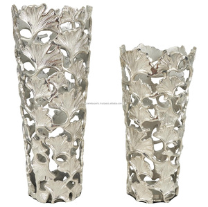 Aluminum Flower <b>Vase</b> <b>Set</b> for Minimalist Home Decor Versatile Design for Bedroom Living Room and Office Spaces Metal <b>Vases</b> - Product Image 3