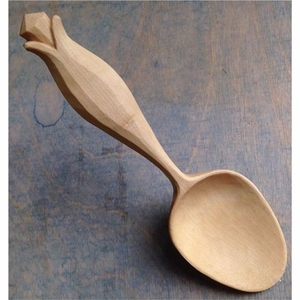 Cuchara de madera natural hecha a mano, cucharón para sopa ecológico tallado a mano, juego de utensilios de cocina de madera con mango largo, venta al por mayor para cocinar - Product Image 1