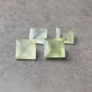 Piedra Preciosa Cuadrada Calibrada de Prehnita Natural AAA+ con Corte Facetado, para la Elaboración de Joyas - Product Image 5