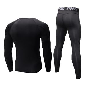 Men Long Sleeve Compression Set Thermal Base <b>Layer</b> <b>Top</b> Pants Wholesale Supplier - Product Image 2