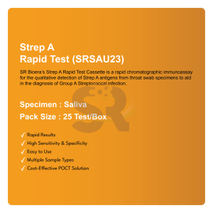 مجموعة اختبار سريع للكشف عن مادة السطرب المضادة للجراثيم من النوع أ، جهاز تشخيصي لفحص الحلق، فحص التهاب الحلق، 25 اختبارًا. - Product Image 2