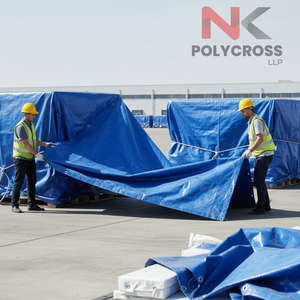 Bâche réutilisable imperméable, résistante aux UV, pour usage extérieur, construction et industrie - Product Image 2