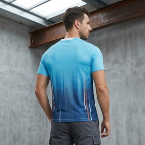 Camiseta Deportiva Personalizada TESSUTO para Hombre, Cuello Redondo, Raglán, Estampado de Rayas Diagonales, Sublimación, Secado Rápido, para Entrenamiento en Equipo - Product Image 2