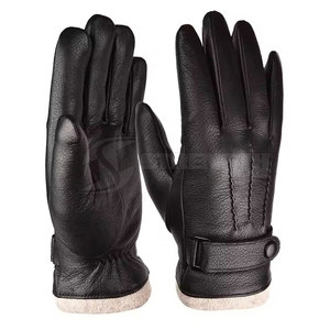 Men's Fashion Leather <b>Gloves</b> Real Leather Soft Driving Winter Season <b>Gloves</b> / Genuine Leather For Sale - Product Image 5