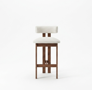 Taburete de Bar Moderno Minimalista Escandinavo de Madera de Teca Premium Arden - Duradero y Ecológico para Uso en Bares Domésticos, Exteriores y Hoteles - Product Image 1