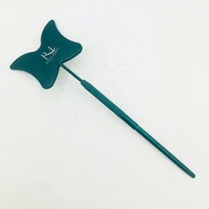 Miroir professionnel pour extensions de cils vert foncé, miroir d'inspection des cils, outil de beauté en gros, forme papillon en acier inoxydable - Product Image 6