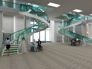 Cấu trúc lắp đặt mới của nhiều lớp kính cường lực thép không gỉ đường ray cầu thang "maist" cầu thang công ty cấp bằng sáng chế sản phẩm - Product Image 4