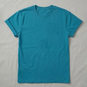 Wholesales Women's Seagreen High Quality T-Shirts – Heavyweight 300 GSM Cotton Custom Printed Logo Tee O-Neck highstreet Shirts - Product Image 2