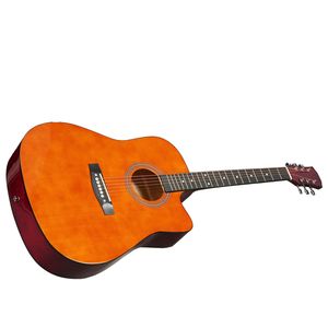 Chitarra Acustica Dreadnought Marrone da 41 Pollici con Cutaway a Forma di Barile, Corde, Capotasto, Borsa per il Trasporto, Accordatore, Chiave per Accordatura, Strumento, Prezzo Conveniente, in Acero - Product Image 4