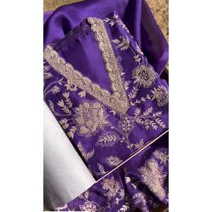 DESIGNER TABBY SEQUENCE WORK TOP Bottom avec DUPATTA BLUE - Product Image 2