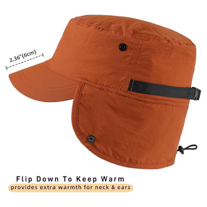 Gorro de Invierno Premium con Orejeras, Gorra para Exteriores con Forro Polar Cálido, Gorro Cortavientos con Protección para las Orejas contra el Frío - Product Image 6