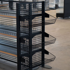 Factory Custom Size Color logo Black Freestanding Reusable Single Side Supermarket Display Rack ADong Gondola Shelving - Product Image 4