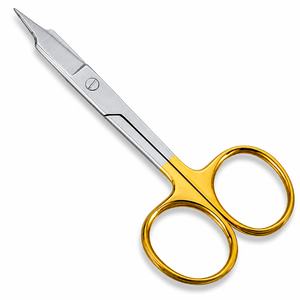 Premium Gold Handle Stainless Steel Curved Nail <b>Cuticle</b> <b>Scissors</b> Precision Cutting <b>Scissors</b> - Product Image 1