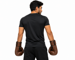 Guantes de Boxeo Verticales de Cuero Marrón Dumela International con Diseño de Logotipo Shield, Modelo DI-BG-07 - Product Image 4