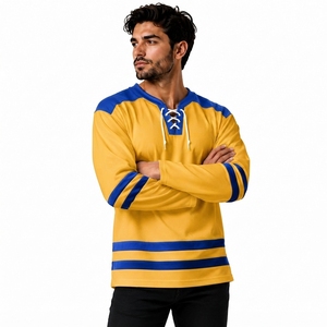 Ropa Deportiva Personalizada para Clubes de Hockey sobre Hielo, Fabricante OEM, 100% Poliéster, Impresión por Transferencia de Calor, Cuello Redondo, Manga Larga, Cordón Ajustable - Product Image 6