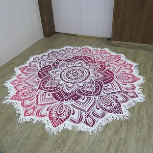 Tùy Chỉnh In Hình Ngôi Sao Bãi Biển Khăn Nhanh Chóng Làm Khô Bông Vòng Golf Khăn Với Ren Made In Ấn Độ - Product Image 1