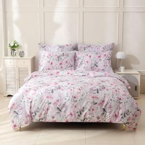 Elegante y Versátil Juego de Funda Nórdica de Microfibra con Diseños Florales, Juego de Ropa de Cama Esencial - Product Image 2