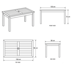 Mesa de Jardín de Madera de Teca Sólida con Certificación FLEGT, Resistente a la Intemperie, de Grado Comercial, Venta al Por Mayor Directa de Fábrica - Product Image 6