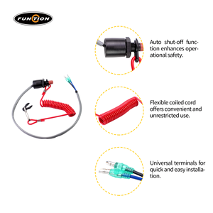 Produit de qualité, sécurité garantie, interrupteur d'arrêt d'urgence marin FE-B1906, idéal pour le remplacement d'un interrupteur d'arrêt de moteur hors-bord - Product Image 3