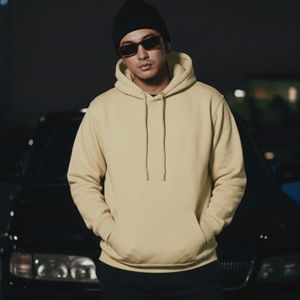 Sudadera con capucha de forro polar para hombre, estilo vintage, extragrande, con patrón liso, cuello con capucha, 420 g/m², con relieve, antiencogimiento, ideal para primavera. - Product Image 5