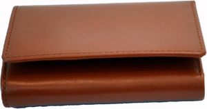 Genuine Leather <b>Long</b> Wallet Hasps Closure Unisex Fashion Minimalist Design Durable Daily Use Brown Color Silk Lining - Product Image 4