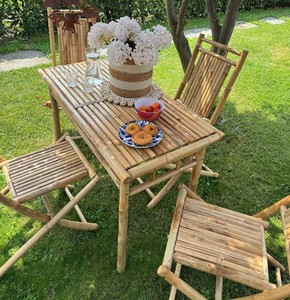 Juego de Muebles de Jardín de Bambú Boho, Mesa y Sillas para Exteriores, Precio Económico, Tendencia Actual, Hecho en Vietnam por KingCraftViet - Product Image 5