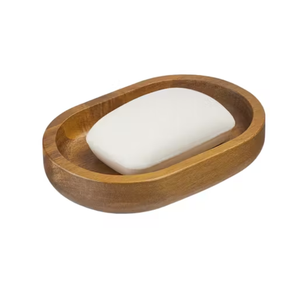 Support de Savon Ovale en Bois d'Acacia Naturel Écologique, Organisateur de Salle de Bain Rustique, Plateau de Douche Fabriqué au Vietnam (Vente en Gros) - Product Image 1