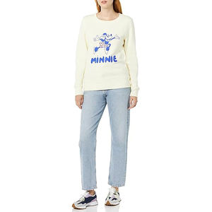 Sudaderas Bordadas para Mujer, Cuello Redondo, Manga Larga, Corte Holgado, Detalle Floral, Felpa Suave, Mezcla de Algodón, Ropa Urbana - Product Image 6