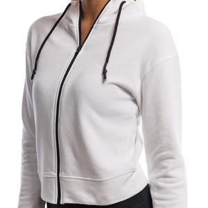 High Quality Women's Long Sleeve <b>Top</b> Cotton Fleece <b>Crop</b> Hoodie New Arrival High Trending Fitness Hoodies & Sweatshirts - Product Image 5