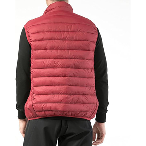 Chaleco Acolchado Ultraligero para Hombre, Rojo, Sin Mangas, con Forro Térmico, Dobladillo Elástico, Venta al Por Mayor, OEM - Product Image 3