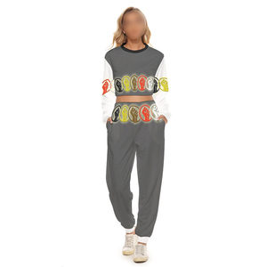 Conjunto deportivo de dos piezas para mujer, top corto moderno con pantalones jogger, ideal para correr, hacer ejercicio, estar en casa y estilo urbano. - Product Image 1
