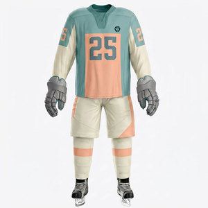 Uniforme de hockey sur glace professionnel pour hommes, ensemble maillot et short en tissu respirant, coupe confortable pour l'entraînement et les activités sportives - Product Image 1