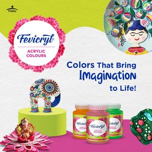 Kit de Pinturas Acrílicas Fevicryl de 500 ml, Color Girasol, Multicolor, Pigmentos Ricos, Pintura que No se Agrieta, para Lienzo, Madera, Metal, Arte DIY, No Tóxica - Product Image 5