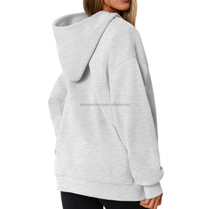 Nouveau sweat à capuche oversize imprimé pour femme, collection hiver, en maille décontractée 100 % coton, style streetwear avec logo frontal - Product Image 5