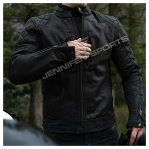 High Quality Motorcycle <b>Jacket</b> Men Biker Vintage Motorcycle <b>Racer</b> Genuine Cowhide Leather <b>Jacket</b> Real Genuine Leather Racing - Product Image 4