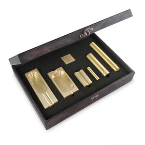Most Selling Coho Brass Desktop Ashtray Set Minimalist Design Home Use <b>nICELY</b> cRAFTED BY HRCRAFTVERSE - Product Image 2