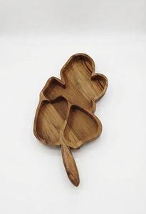 Plateau de service en bois fait main, irrégulier, multi-compartiments, pour collations, desserts, fruits, design moderne, passe au lave-vaisselle, idéal pour les mariages - Product Image 2