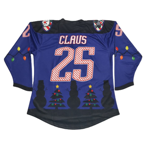 Vêtements de sport, maillot de hockey sur glace personnalisé |   100% polyester respirant, séchage rapide, antibactérien, imprimé numériquement, logo, nom et numéro sur le devant - Product Image 3