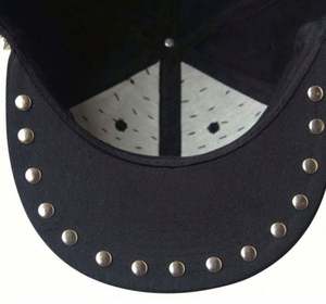 Casquette de baseball unisexe en toile, style Punk Rock Hip Hop, avec rivets et clous argentés, réglable - Product Image 4