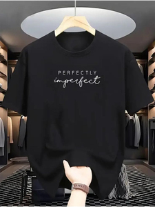 เสื้อยืดผู้ชายทรงปกติ ขายดี ผ้าโพลีเอสเตอร์/คอตตอน เป็นมิตรกับสิ่งแวดล้อม ระบายอากาศได้ดี ทนทาน แฟชั่นทันสมัย - Product Image 2