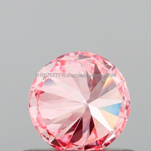 Diamant rond fantaisie rose vif de 1,00 ct, clarté VS1, certifié IGI, coupe excellente, pour bague de fiançailles, fabrication de bijoux - Product Image 5