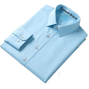 Shirts for Men White Twill Long Sleeve Slim Fit Non <b>Iron</b> Business OEM Wholesale Manufacturer - Product Image 3