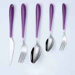 Ensemble de couverts en métal de qualité supérieure, ensemble de couverts en acier inoxydable, cuillère, fourchette, couteau, collection de vaisselle élégante - Product Image 1