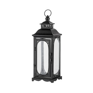 Farol de metal negro vintage estilo marroquí, hueco, colgante, decorativo, para velas, centro de mesa para bodas, hogar, jardín, patio. - Product Image 2